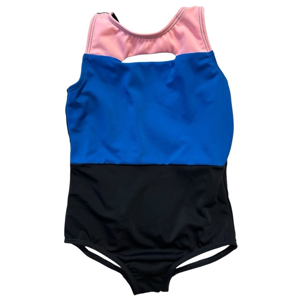 DotDotSmile Toddler Girl 2T Colorblock One-Piece Swimsuit NWT - Picture 2 of 4